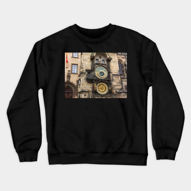 Astronomical Clock in Prague Crewneck Sweatshirt by charlesk